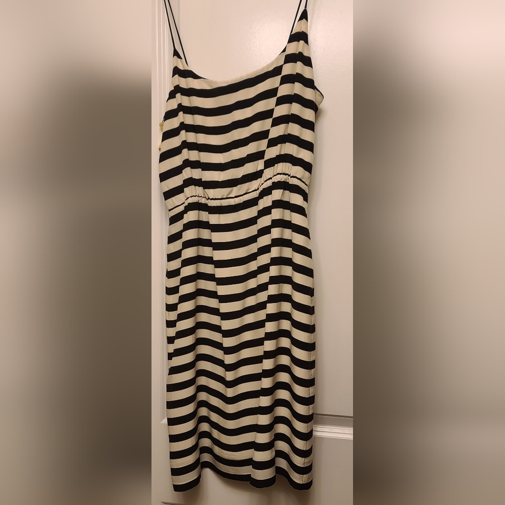 Navy off white sun dress
